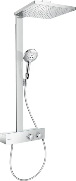 Hansgrohe Raindance E Showerpipe 300 shower system with ShowerTablet 350, 1 spray type, chrome