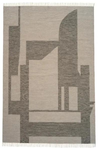 Kristina Dam Studio Contemporary Kelim Rug Off-white/Grey 300 cm