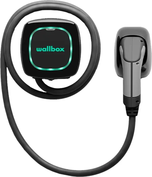 Wallbox Pulsar Plus charging box with Wi-Fi, 22 kW, 5 metres, Type 2, black