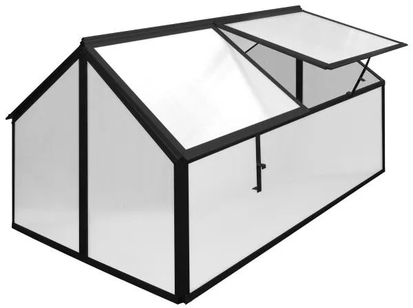 Mini greenhouse black 4 openings 120x80x67cm