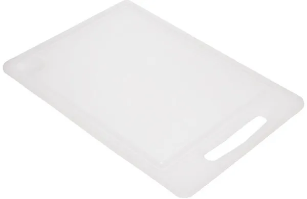 Cutting board with juice groove 25x36cm white